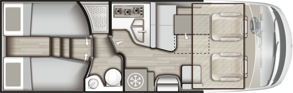 Mobilvetta K-Yacht Tekno Design 85 (Grundriss)